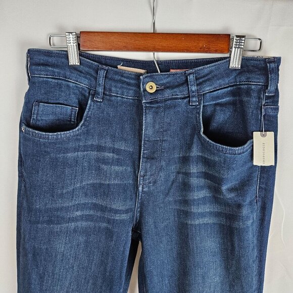 NEW Anthropologie's Pilcro Demilune Boot Jeans Size 31 Darker Wash Cowgirl - Picture 7 of 16